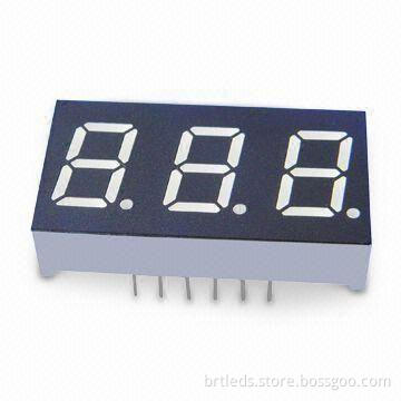 0.4-inch Green Color Triple Digit Numeric Display with Continuous Uniform Segments